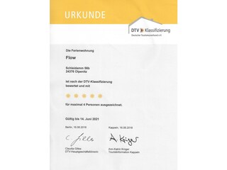 DTV Urkunde - 5 Sterne