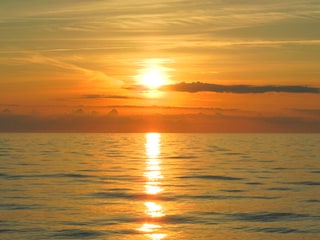 Sonnenuntergang Püttseestrand