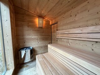 Sauna im Freien in der Natur