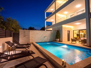 Sefront Villa Petra in the evening with beautiful light