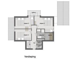 Villa Kamperland Grondplan 34