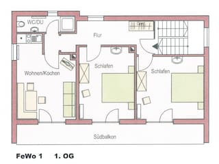Grundriss FeWo 1