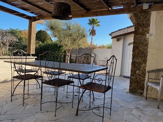 Im Dezember unter der Pergola