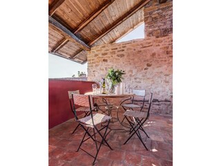 Terrasse unter dem Dach vor Schlafzimmer 2 im OG