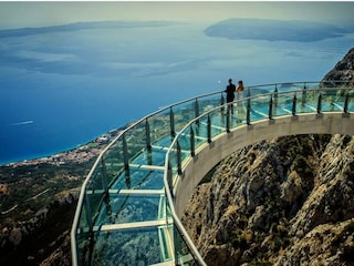 Skywalk glass-viewpoint in nature park Biokovo