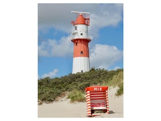 Der elektrischer Leuchtturm am Südstrand