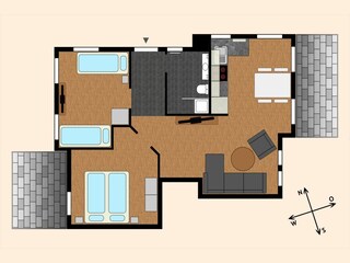 Ferienwohnung Norddorf Grundriss 25